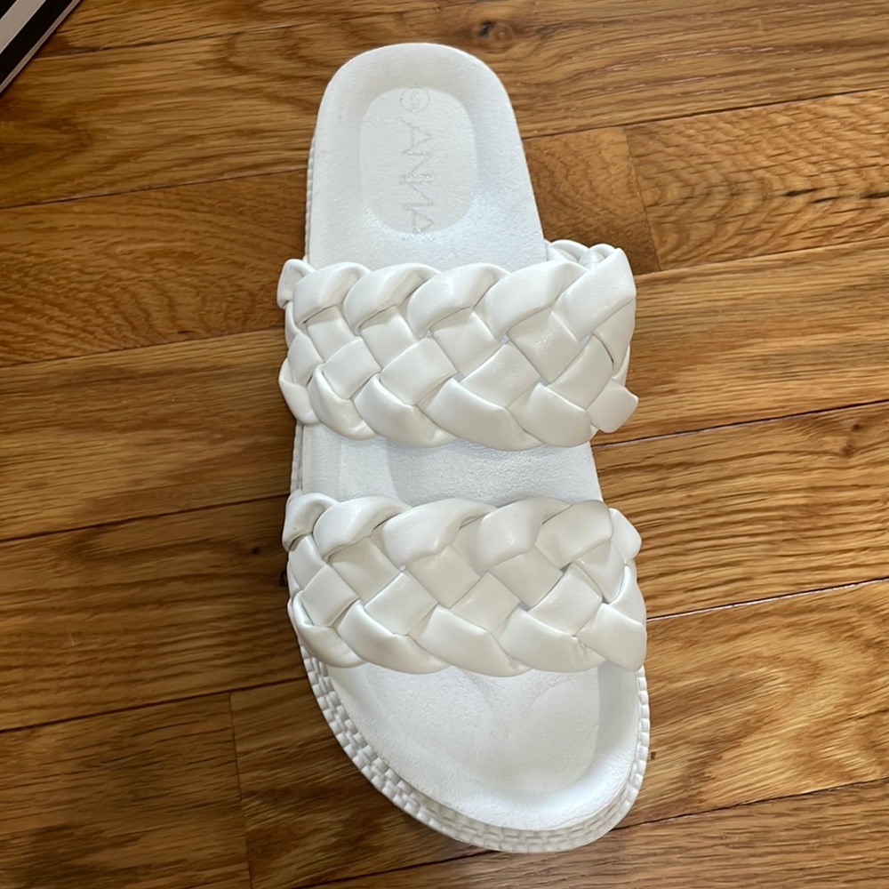 White Braided Sandal